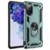 Mobigear Armor Ring Samsung Galaxy S20 FE Plastique rigide Coque arrière Antichoc avec bague de maintien - Vert
