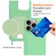Mobigear Lanyard Card iPhone 16 Pro Coque avec cordon en Silicone et Porte-Cartes - Vert