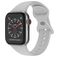 Mobigear Sport Dual Bracelet Silicone Apple Watch Fermeture à clou et passant - 42/41/40/38 mm - Gris