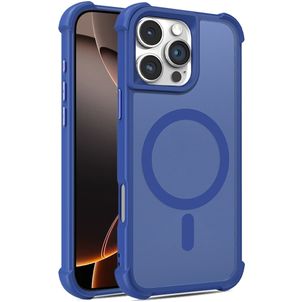 Mobigear Armor Shield Coque iPhone 16 Pro MagSafe Coque arrière Rigide - Bleu