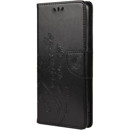 Mobigear Flowers Housse Samsung Galaxy A33 Etui Porte-Monnaie - Noir