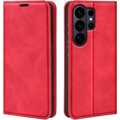 Mobigear Retro Slim Housse Samsung Galaxy S26 Ultra Etui Porte-Monnaie - Rouge