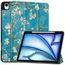 Mobigear Tri-Fold Coque iPad Air 13 Pouces (2024) Etui + Porte-crayon - Almond Blossoms