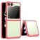 Mobigear Crystal Coque Samsung Galaxy Z Flip 5 Coque arrière Rigide - Transparent / Rouge