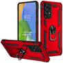 Mobigear Armor Ring Coque Samsung Galaxy A73 Coque arrière Rigide Anti-Chocs avec Anneau-Support - Rouge