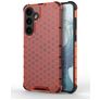 Mobigear Honeycomb Coque Samsung Galaxy S24 Plus Coque arrière Rigide Anti-Chocs - Rouge