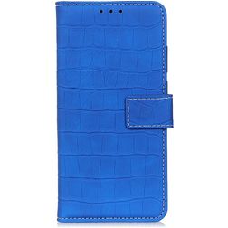 Mobigear Croco Housse Xiaomi Redmi Note 10 5G Etui Porte-Monnaie - Bleu