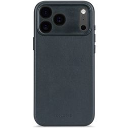 Decoded Coque iPhone 17 Pro Max Coque arrière en Cuir Véritable Anti-Chocs - Navy Shadow