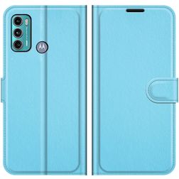Mobigear Classic Housse Motorola Moto G60 Etui Porte-Monnaie - Bleu