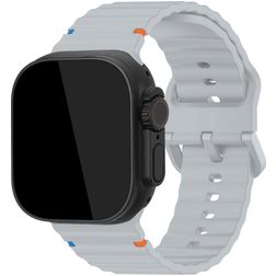 Mobilize Buckle Bracelet Silicone Apple Watch Fermeture boucle ardillon - 42/41/40/38 mm - Gris