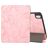 Mobigear Tri-Fold Marble Coque iPad 11 (2025) Etui + Porte-crayon - Rose