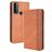 Mobigear Sensation Housse TCL 20 SE Etui Porte-Monnaie - Marron