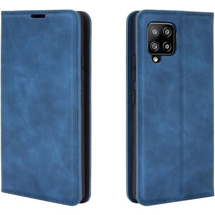 Mobigear Retro Slim Housse Samsung Galaxy A42 Etui Porte-Monnaie - Bleu