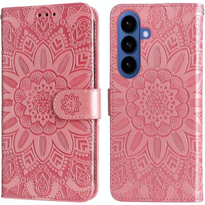 Mobigear Sunflower Housse Samsung Galaxy S26 Plus Etui Porte-Monnaie - Rose doré