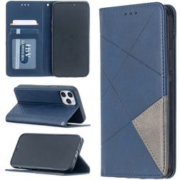 Mobigear Rhombus Slim Housse iPhone 12 Etui - Bleu