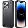 Mobigear Slim Armor Coque iPhone 14 Pro Max Coque arrière Rigide Anti-Chocs - Gris