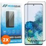 Mobigear Curved Samsung Galaxy S20 Plus Verre trempé Protection d'écran - Compatible Coque - Noir (Lot de 2)