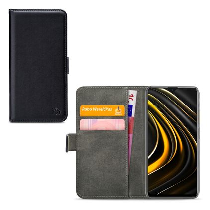 Mobilize Classic Gelly Wallet Housse POCO M3 Etui Porte-Monnaie - Noir