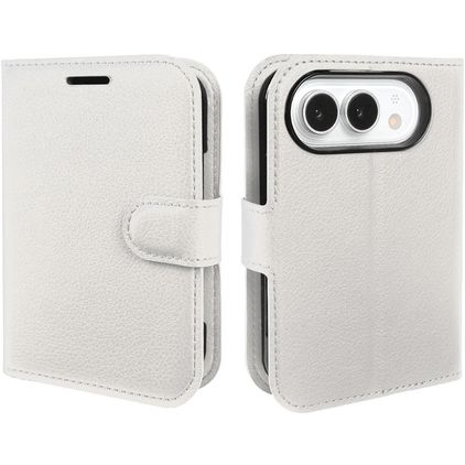 Mobigear Classic Housse iPhone Duo Etui Porte-Monnaie - Blanc