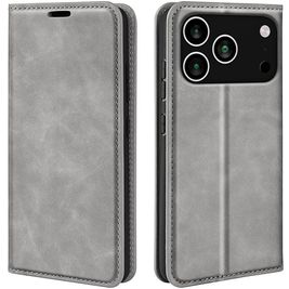 Mobigear Retro Slim Housse iPhone 17 Pro Max Etui Porte-Monnaie - Gris