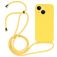 Mobigear Lanyard iPhone 15 Coque avec cordon en Silicone - Jaune