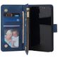 Mobigear Zipper Housse iPhone 12 Mini Etui Porte-Monnaie - Bleu