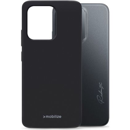 Mobilize Rubber Gelly Coque Xiaomi Redmi 15C Coque arrière en TPU Souple - Noir