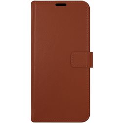 Valenta Gel Skin Housse Samsung Galaxy A13 4G Etui en Cuir Véritable Porte-Monnaie - Marron