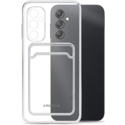 Mobilize Gelly Card Coque Transparente Samsung Galaxy A14 Coque arrière en TPU Souple avec Porte-Cartes - Transparent