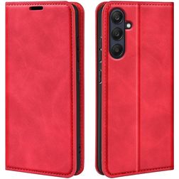 Mobigear Retro Slim Housse Samsung Galaxy A26 Etui Porte-Monnaie - Rouge