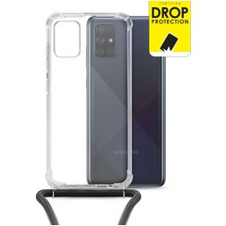 My Style Loop Transparente Samsung Galaxy A71 Coque avec cordon en TPU Souple - Transparent