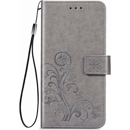 Mobigear Clover Housse Samsung Galaxy M51 Etui Porte-Monnaie - Gris