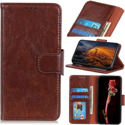 Mobigear Classy Housse Nokia C21 Plus Etui Porte-Monnaie - Marron