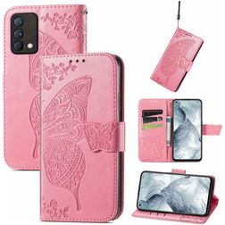 Mobigear Butterfly Housse Realme GT Master Edition Etui Porte-Monnaie - Rose