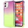 Mobigear Gradient Coque iPhone 12 Pro Max Coque arrière Rigide Anti-Chocs - Vert / Violet