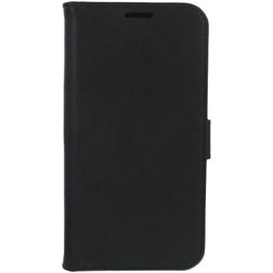 Valenta Classic Housse iPhone 12 Mini Etui en Cuir Véritable Porte-Monnaie - Noir