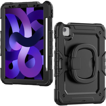 Mobilize Rotating Defender Coque iPad Pro 11 Pouces (2021) Coque arrière en Plastique rigide,Silicone + Bandoulière + Support Amovible - Noir