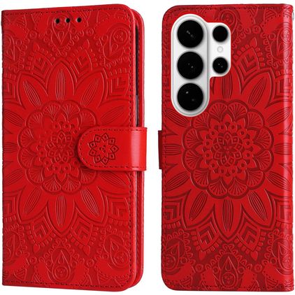 Mobigear Sunflower Housse Samsung Galaxy S26 Ultra Etui Porte-Monnaie - Rouge