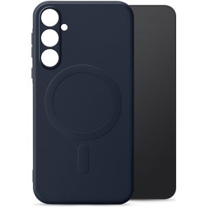 My Style Protective Flex Coque Samsung Galaxy A55 MagSafe Coque arrière en TPU Souple - Bleu Marin