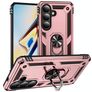 Mobigear Armor ring Coque Samsung Galaxy S26 Coque arrière Rigide Anti-Chocs avec Anneau-Support - Rose doré