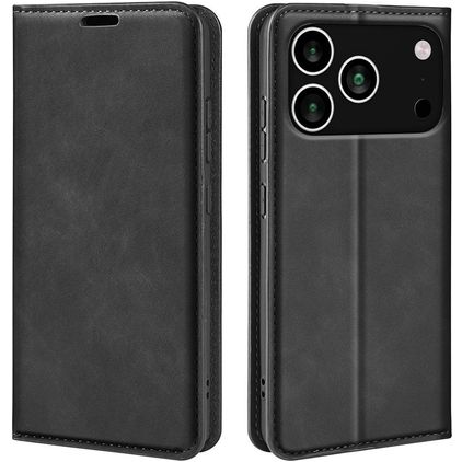 Mobigear Retro Slim Housse iPhone 18 Pro Etui Porte-Monnaie - Noir