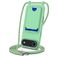 Mobigear Lanyard Card iPhone Air Silicone Coque avec cordon et porte-cartes - Vert
