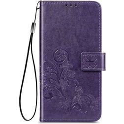 Mobigear Clover Housse OPPO Reno 4 Etui Porte-Monnaie - Violet