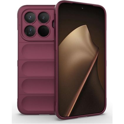 Mobigear Bumpy Coque Xiaomi 15T Pro Coque arrière en TPU Souple - Wine Red