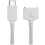 Mobigear Nylon Braided - Câble USB-C vers Apple MagSafe 3 2 mètres - Blanc