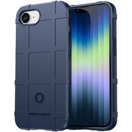 Mobigear Rugged Shield Coque iPhone 16e Coque arrière en TPU Souple Anti-Chocs - Bleu