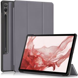 Mobigear Tri-Fold Coque Samsung Galaxy Tab S9 Plus Etui + Porte-crayon - Gris