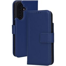 Mobiparts Wallet Housse Samsung Galaxy A17 Etui en Cuir Véritable Porte-Monnaie - Bleu