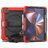 Mobigear SureGrip Xtreme Coque iPad Pro 12.9 Pouces (2021) Coque arrière en Plastique rigide,Silicone + Porte-crayon + Bandoulière + Support Amovible - Noir / Rouge