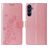 Mobigear Flowers Housse Samsung Galaxy A17 Etui Porte-Monnaie - Rose doré